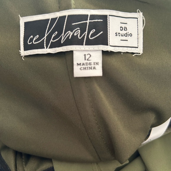 Olive green bridesmaid dress- size 12 - Picture 3 of 3